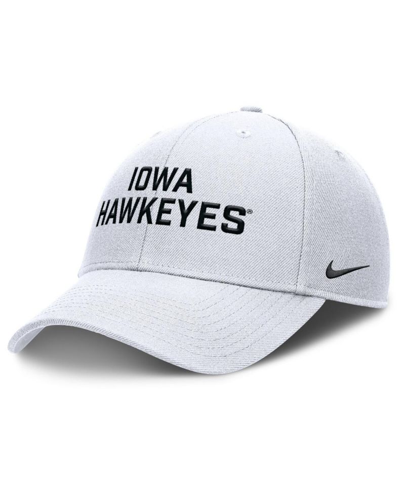 Men's White Iowa Hawkeyes Rise Practice Adjustable Hat