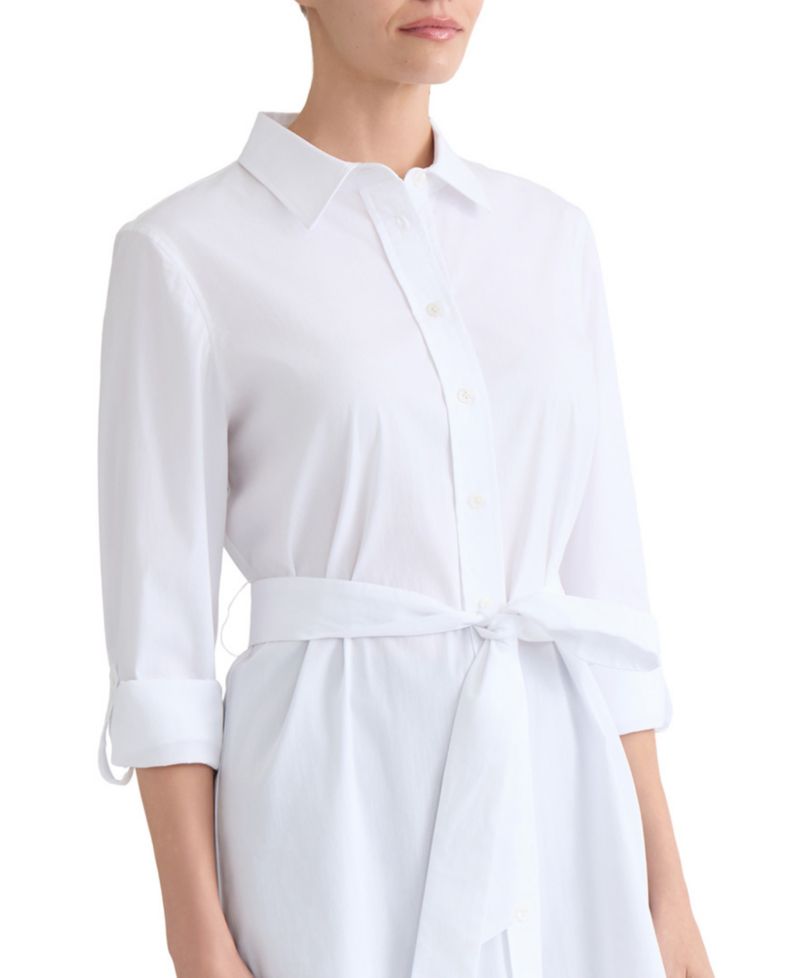 Petite 3/4-Sleeve Belted Tunic Top