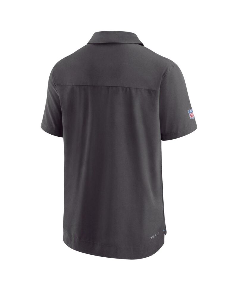 Men's Black Carolina Panthers Sideline Lockup Performance Polo