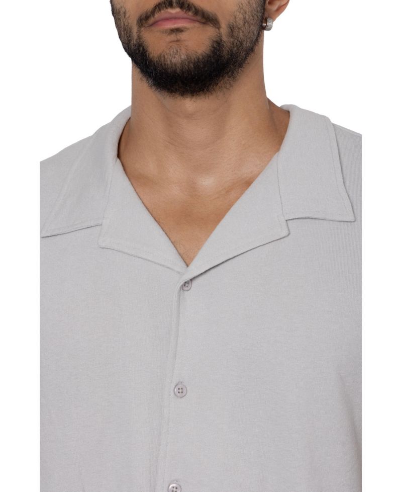 Men's SPRING + MERCER Camp Collar Casual Short Sleeve Button-Up Shirt