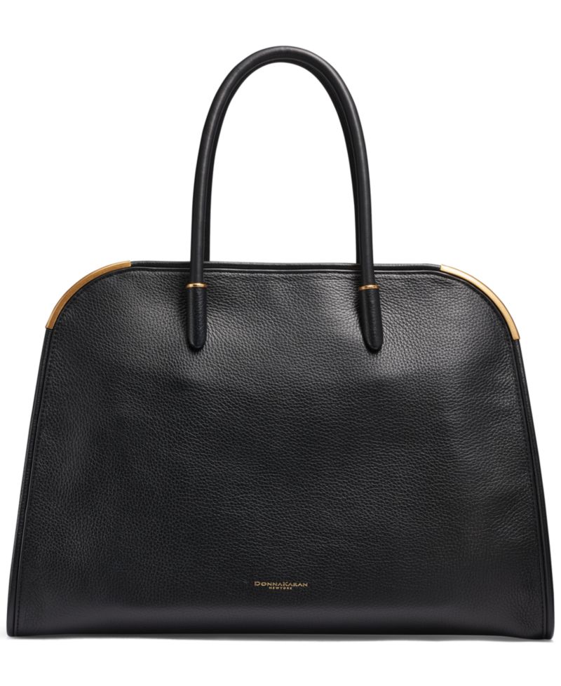 Satin Leather Tote Bag
