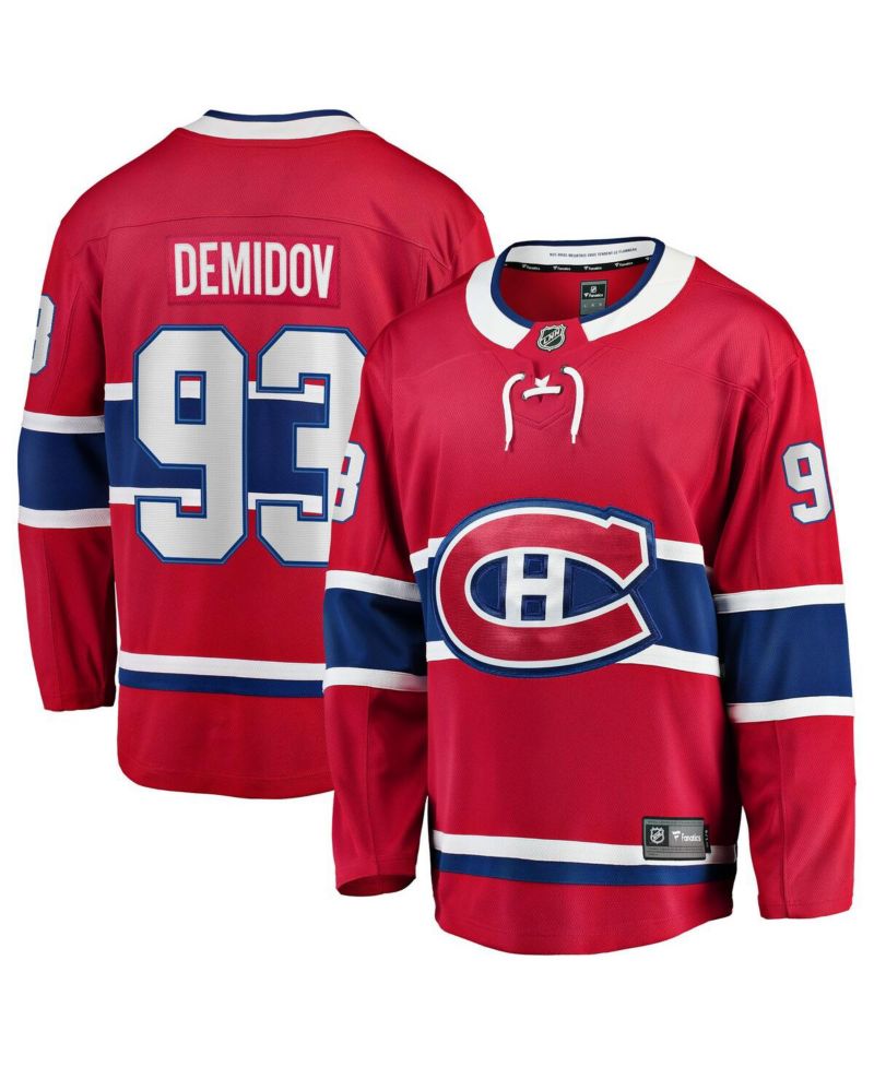 Men's Ivan Demidov Red Montreal Canadiens Home Breakaway Jersey