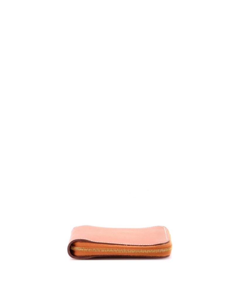 Pre-Owned HERMES Zipengo II Chaine d'Ancre Zip Wallet Leather