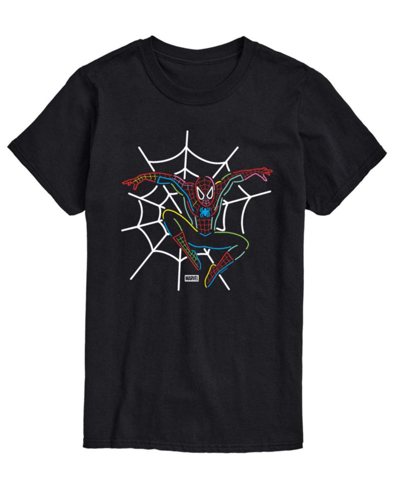 Men's Spiderman Neon Short-Sleeve Graphic T-Shirt