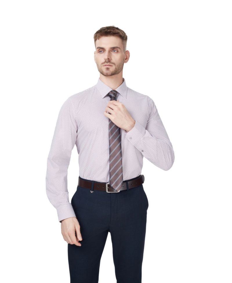 Men's Regular-Fit Micro Dot Dress Shirt