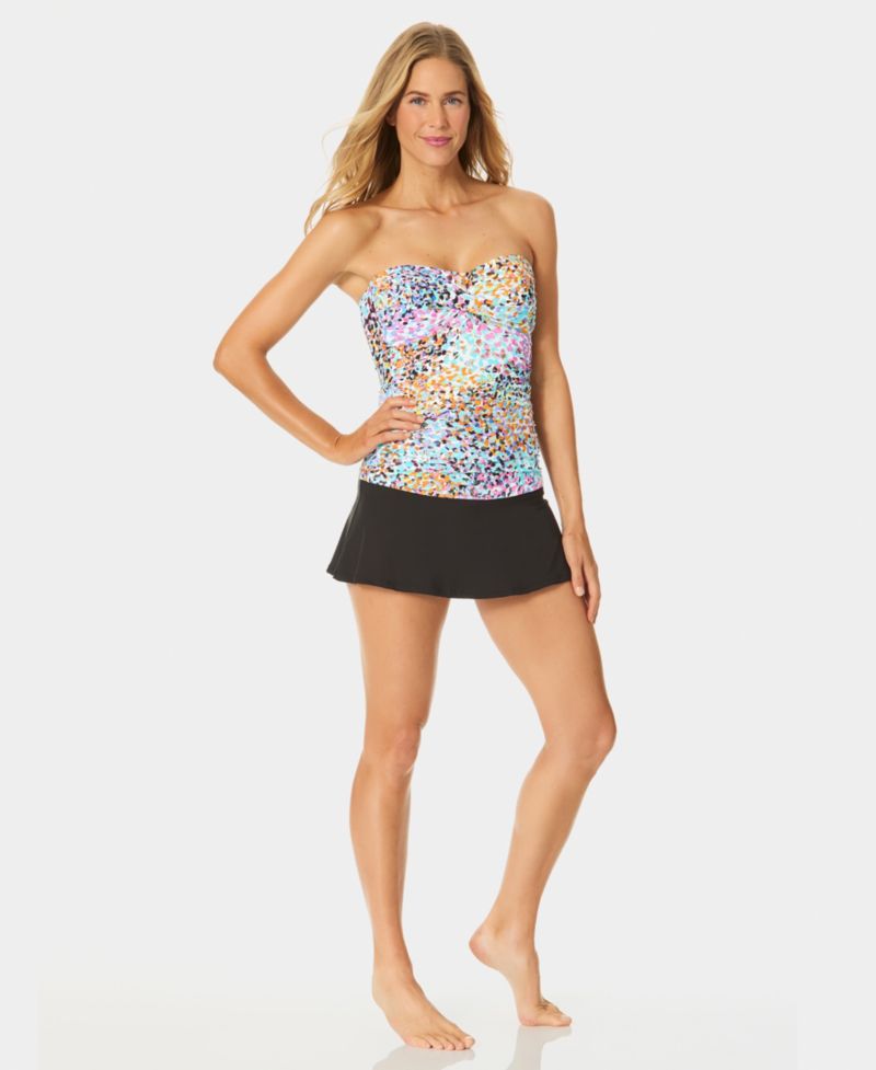 Women's Solid Soft Band Rock Swim Skort