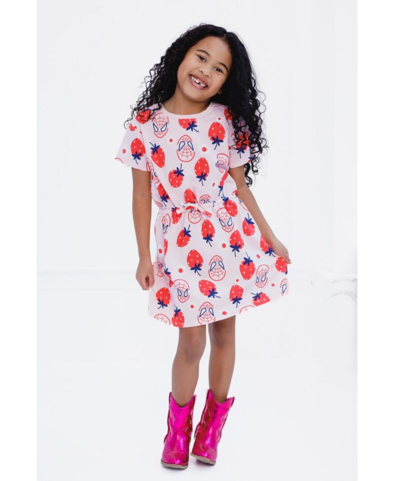 Marvel Girls French Terry Skater Dress Toddler to Big Kid