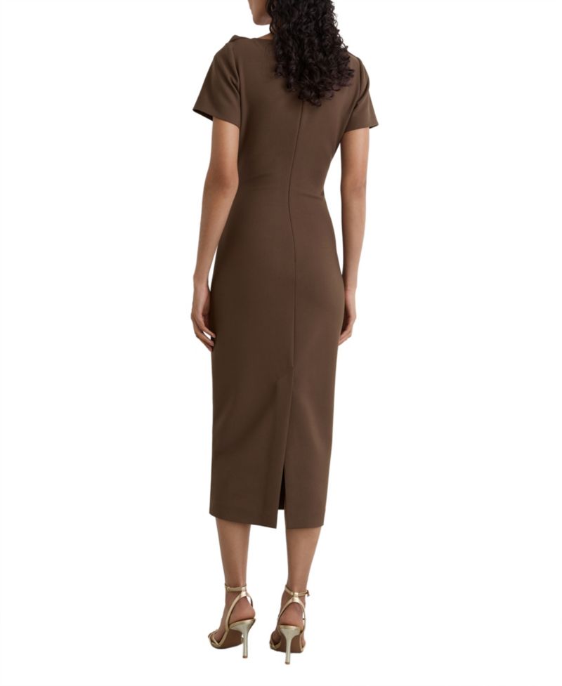 Women's Hilary Short-Sleeve Boat-Neck Midi Dress
