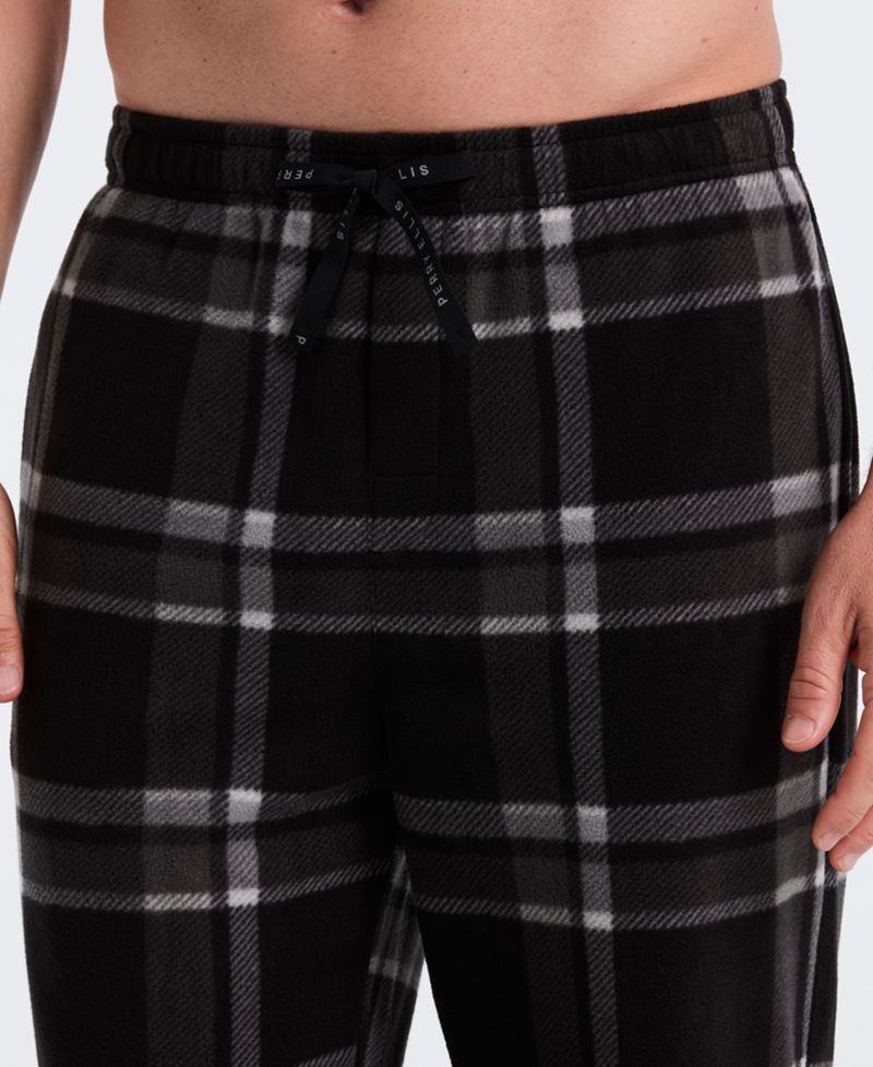 Men's Fleece Buffalo Plaid Print Sleep Pants