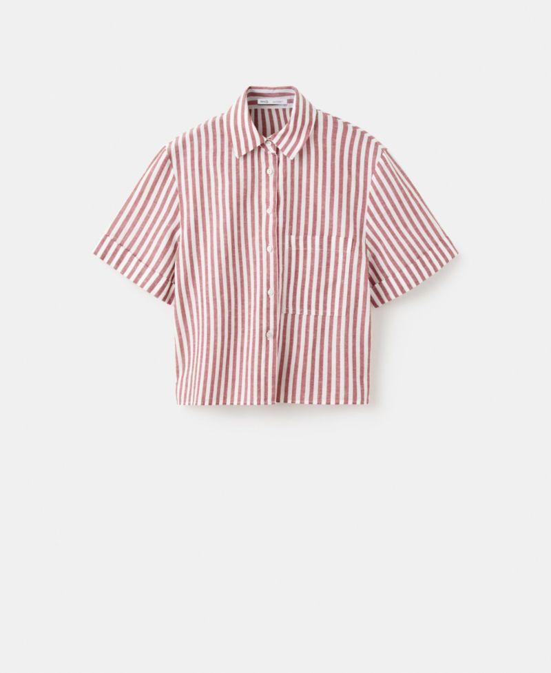 Women's Striped Cotton Linen Shirt