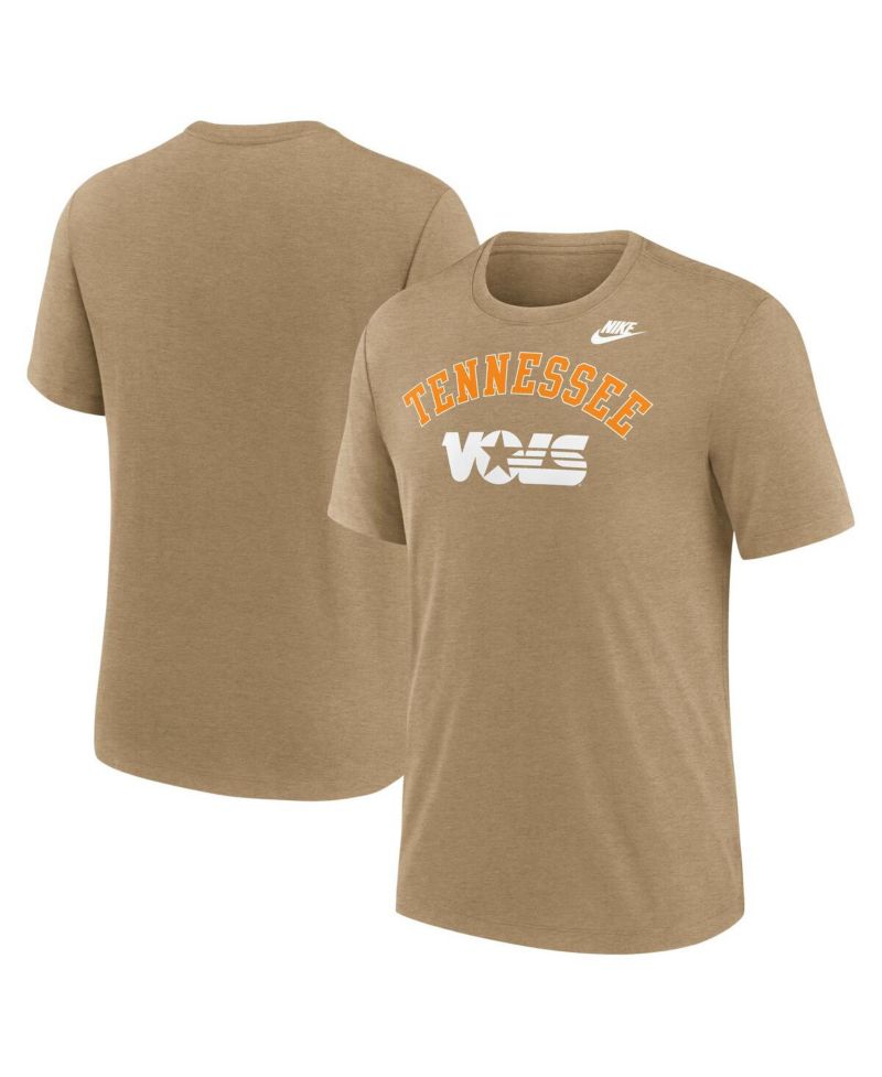 Men's Heather Light Brown Tennessee Volunteers Legacy Arch Tri-Blend T-Shirt