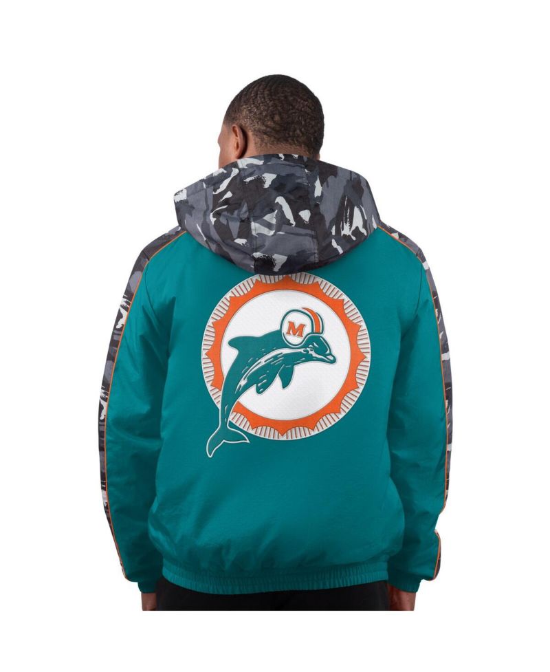 Men's Aqua Miami Dolphins Thursday Night Gridiron Full-Zip Hoodie Jacket