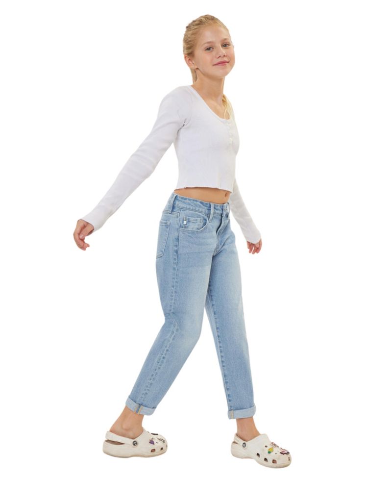 Big Girls' Halo Mini Mom Jeans