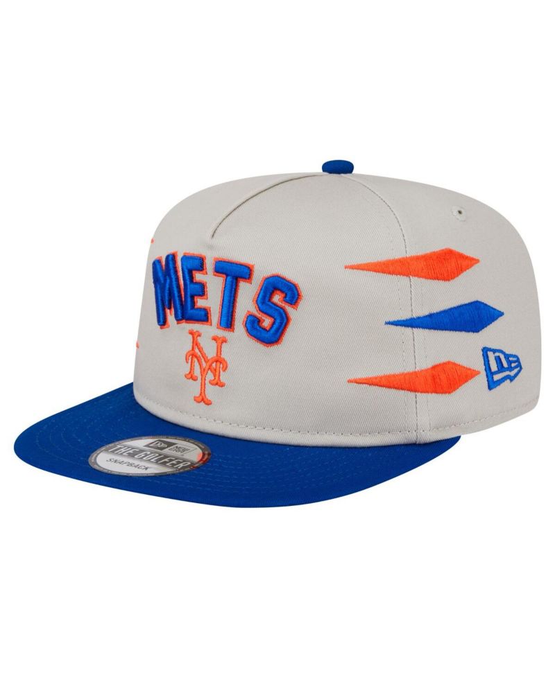 Men's Cream New York Mets Iron Golfer Snapback Hat