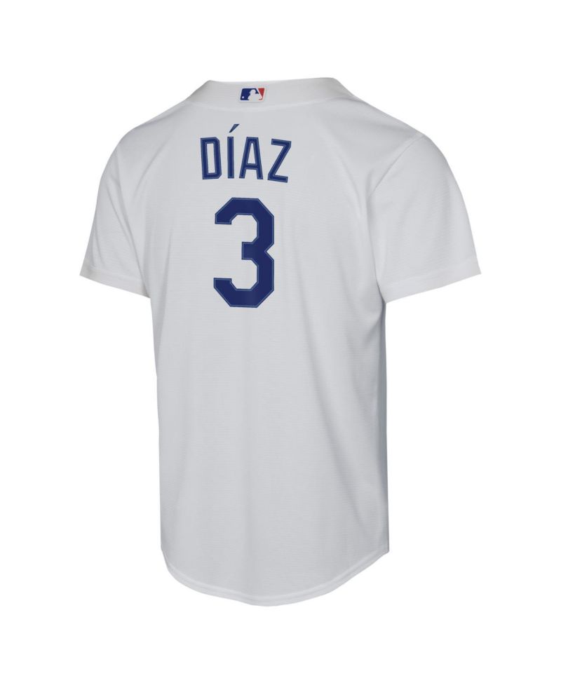 Big Boys and Girls Edwin Díaz White Los Angeles Dodgers Baseline Jersey