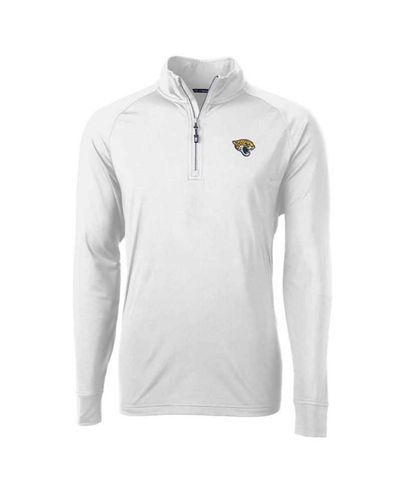 Men's White Jacksonville Jaguars Adapt Eco Knit Quarter-Zip Pullover Jacket