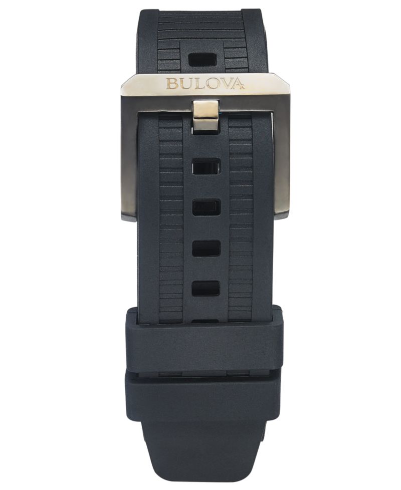 Men's Precisionist X Black EPDM Rubber Strap Watch 44.5mm