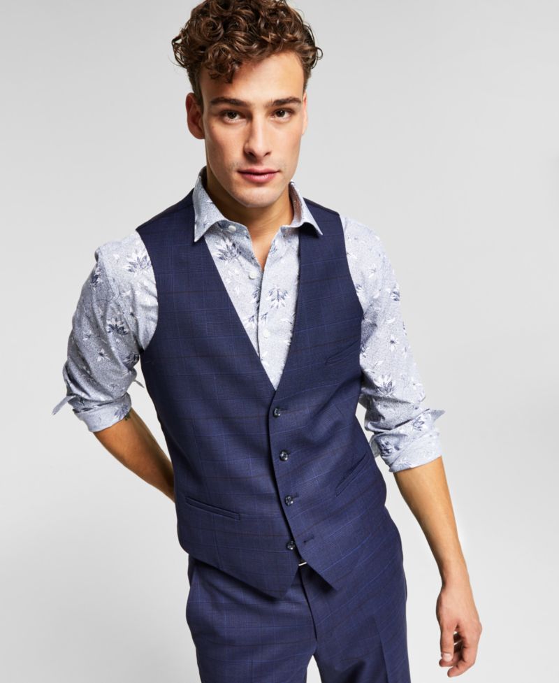 Men's Slim-Fit Wool Suit Vest
