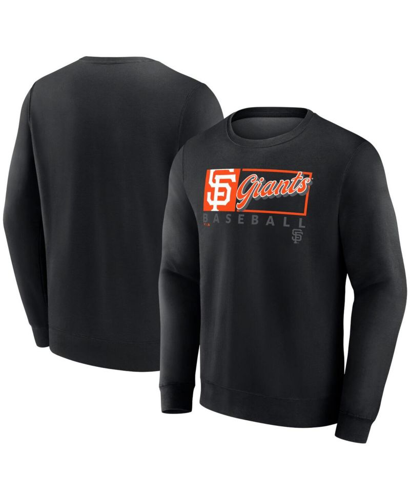 Men's Black San Francisco Giants Focus Fleece Pullover Sweatshirt