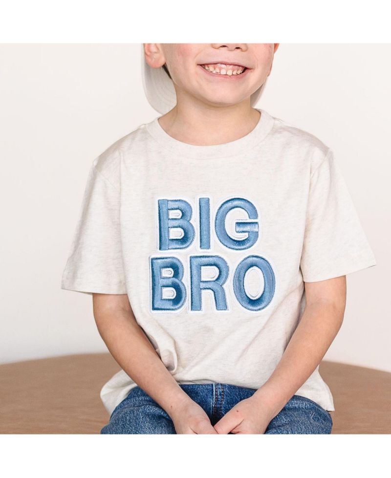 Baby Boys Bro Embroidered Patch Short Sleeve T-Shirt