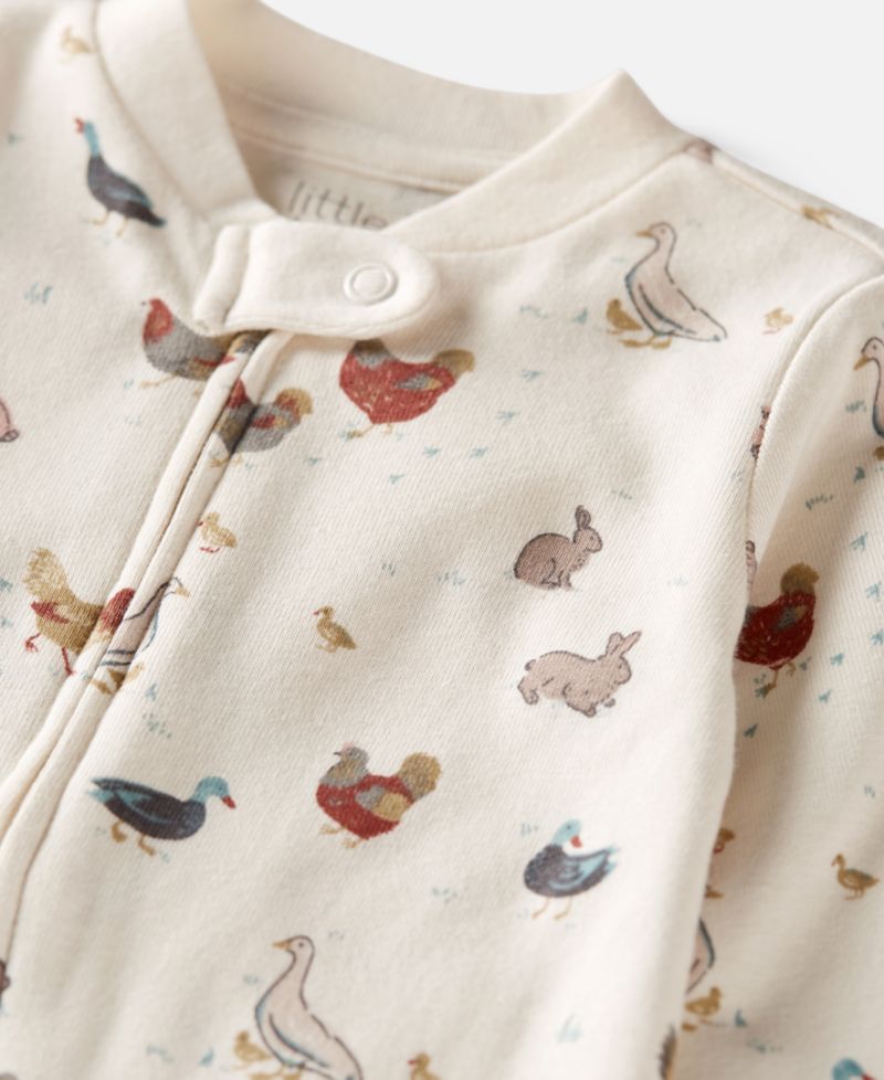 Baby Boys' or Baby Girls' Farm Friends Footed Coveralls