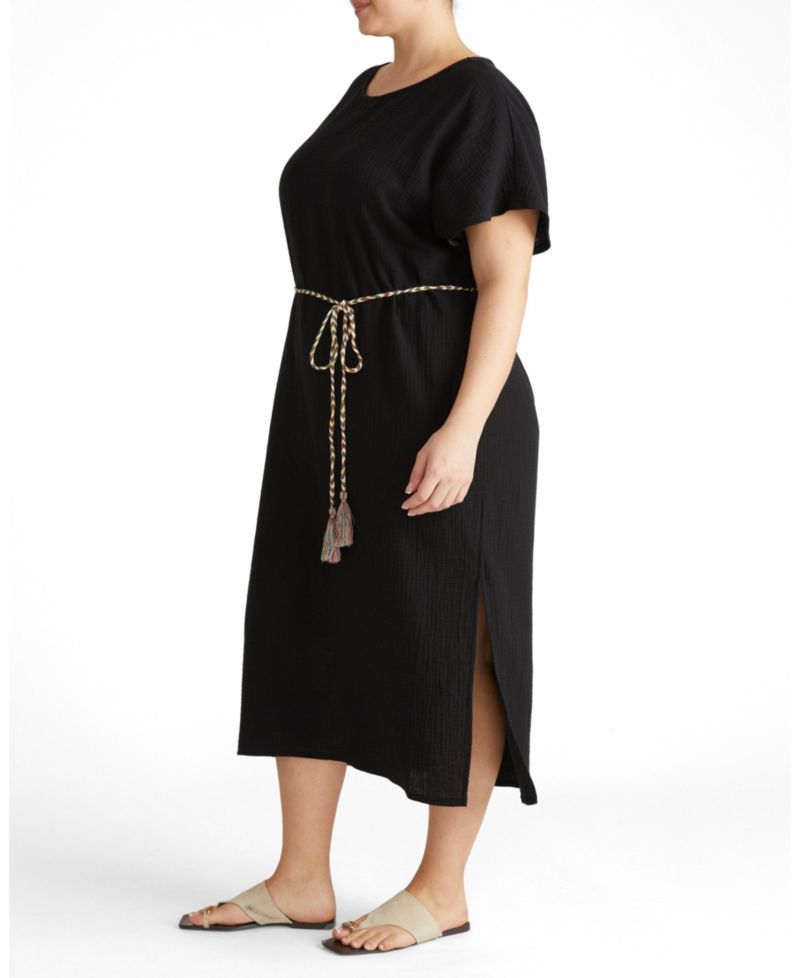Plus Size Luxe Cotton Gauze Beach Dress