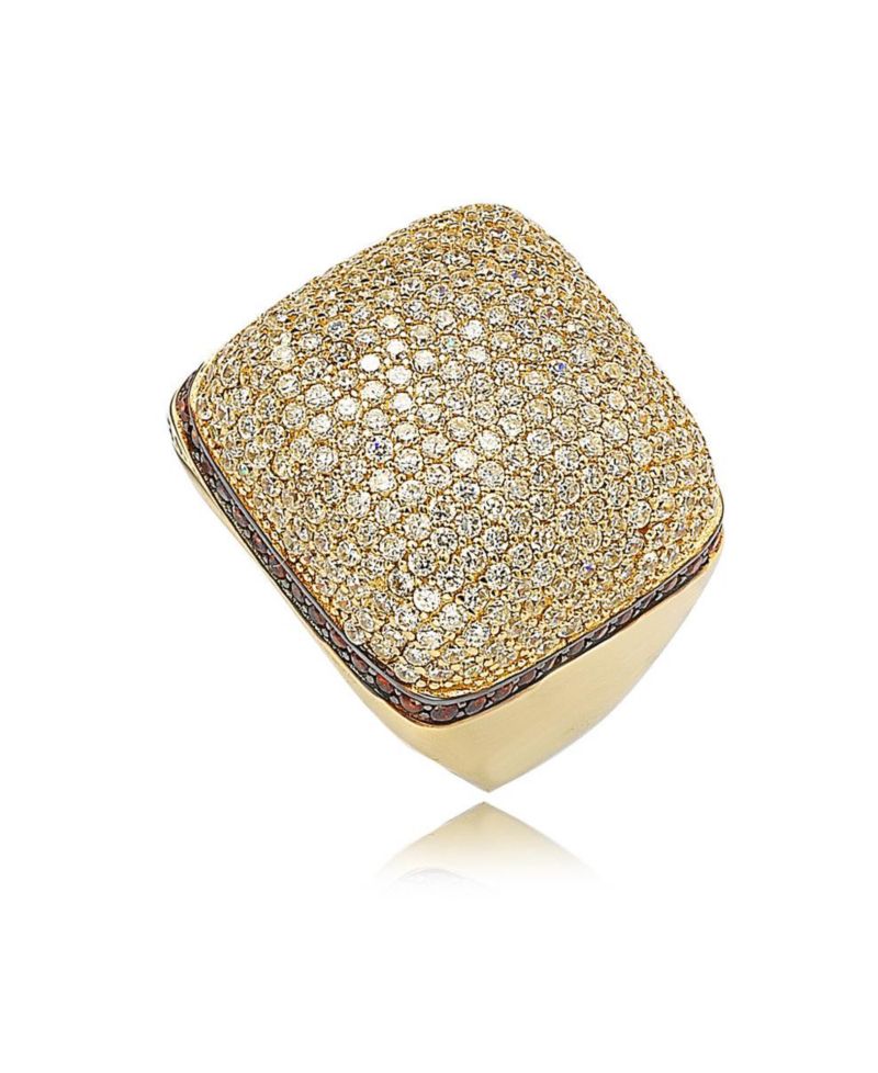 Suzy Levian Sterling Silver Cubic Zirconia Pave Dome Ring