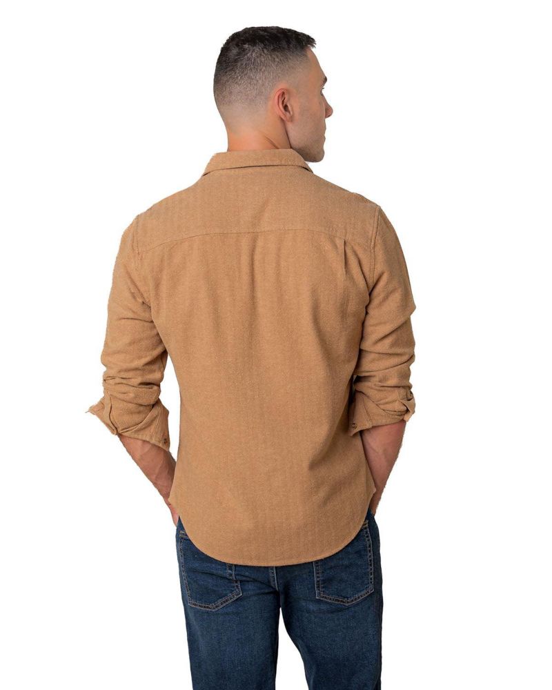 Men's Hope and Henry Organic Flannel Double Pocket Button Down Shirt