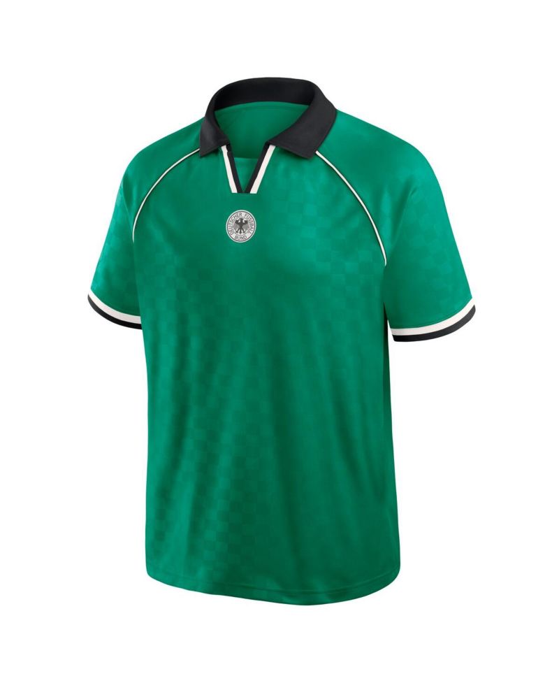Men's Green Germany National Team Retro Raglan V-Neck Fashion Jersey