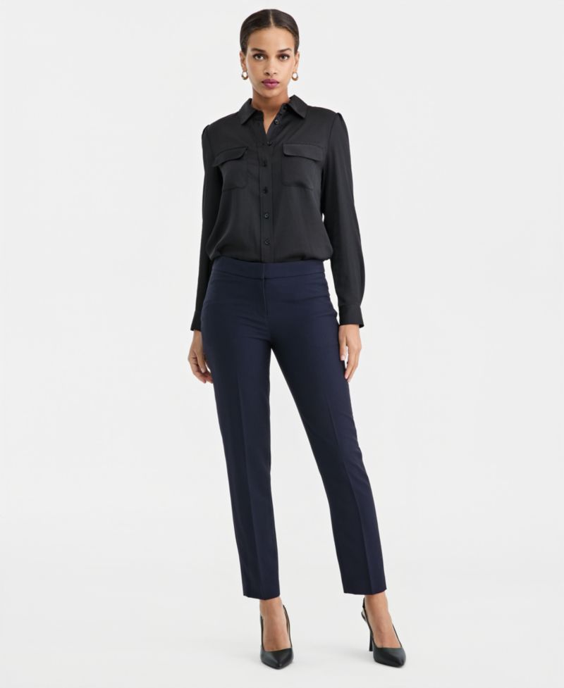 Women's Bi-Stretch Straight-Leg Dress Pants