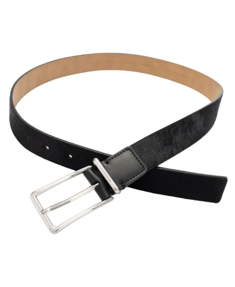 MICHAEL Polished Buckle Leather Reversible Belt