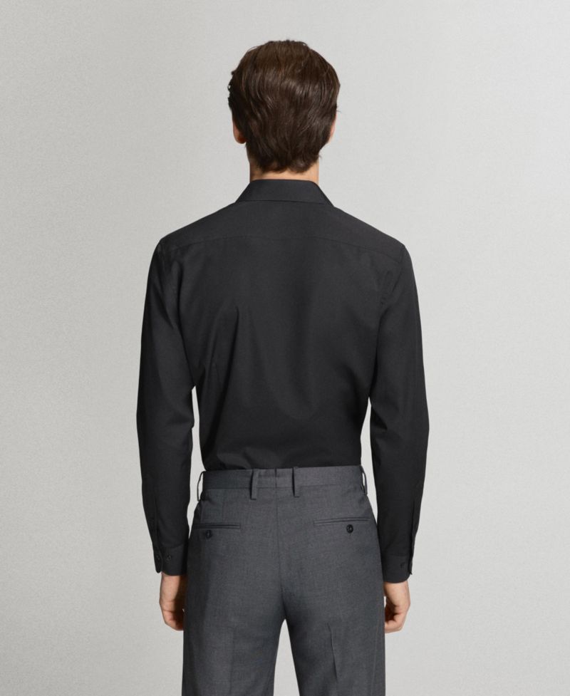 Men's Slim-Fit Cotton Poplin Dress Shirt