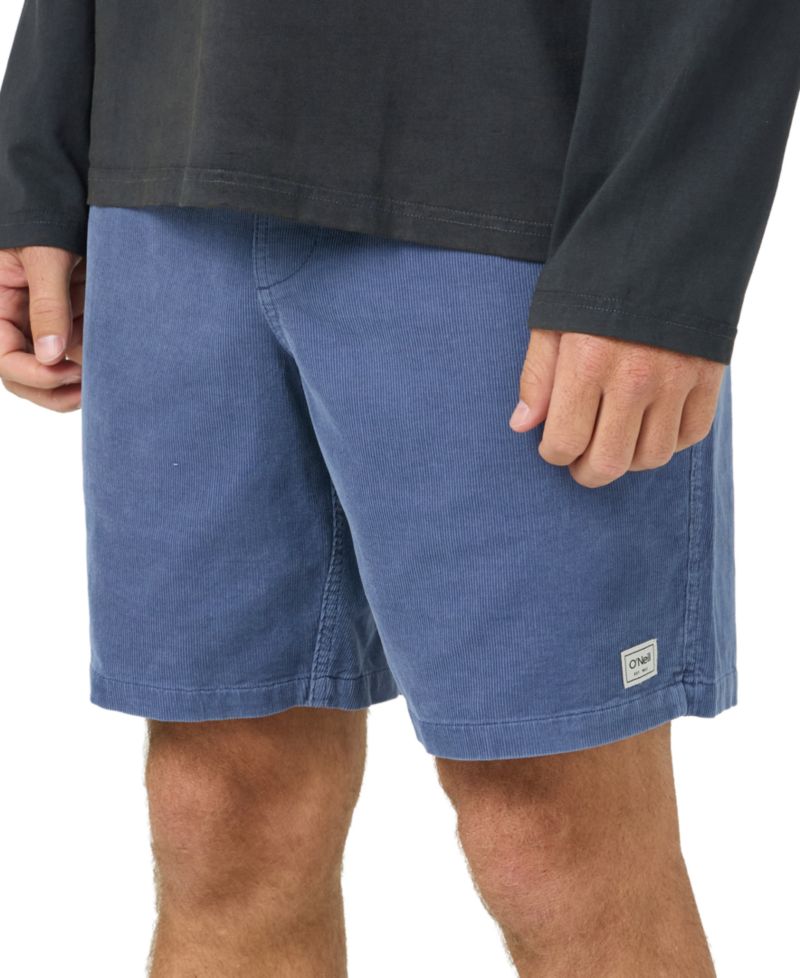Men's Cord 18 Corduroy Regular-Fit Elastic-Waist Shorts, 8" Inseam