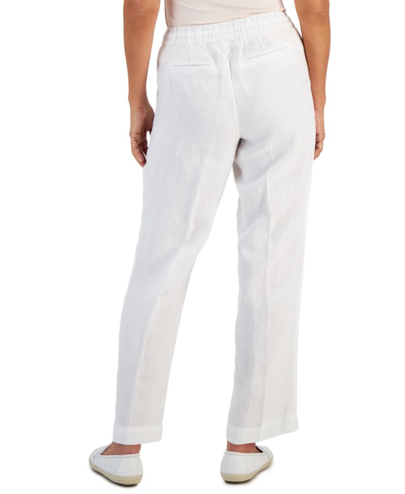Women's 100% Linen Drawstring Pants