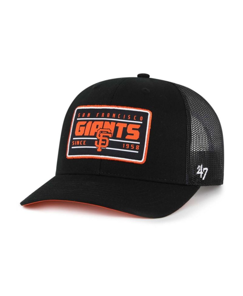 Men's Black San Francisco Giants Hardline Trucker Adjustable Hat