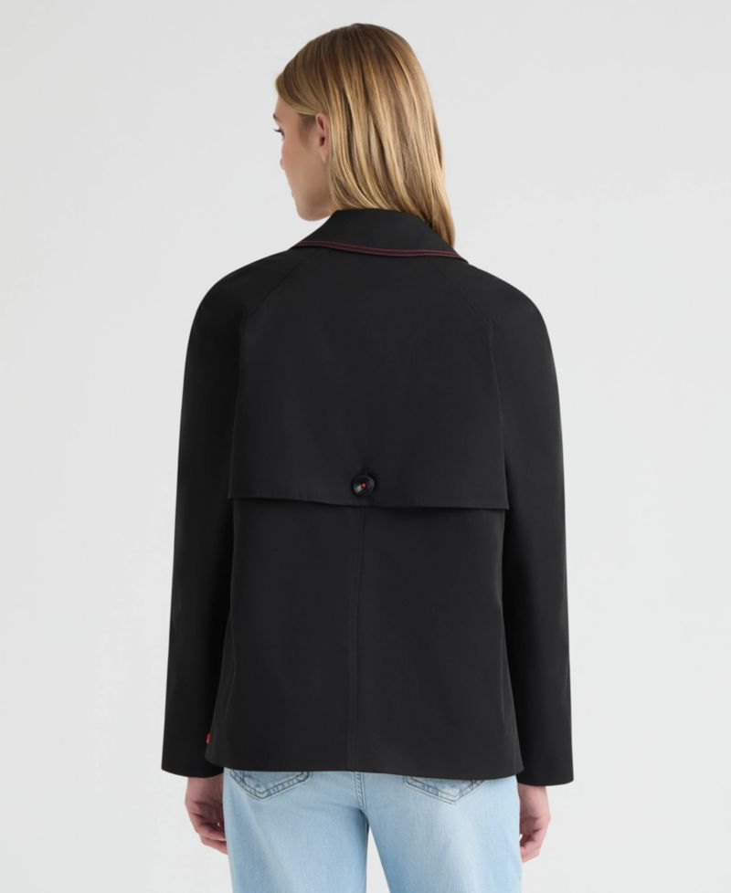 Women's Double Breasted Short Trench Jacket