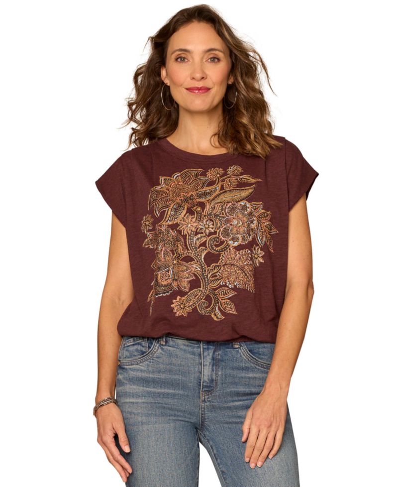 Petite Origami Cap-Sleeve Pull-On Top