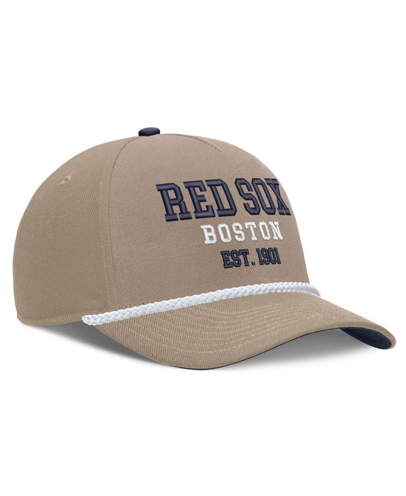 Men's Khaki Boston Red Sox Father's Day Rope Rise Adjustable Hat