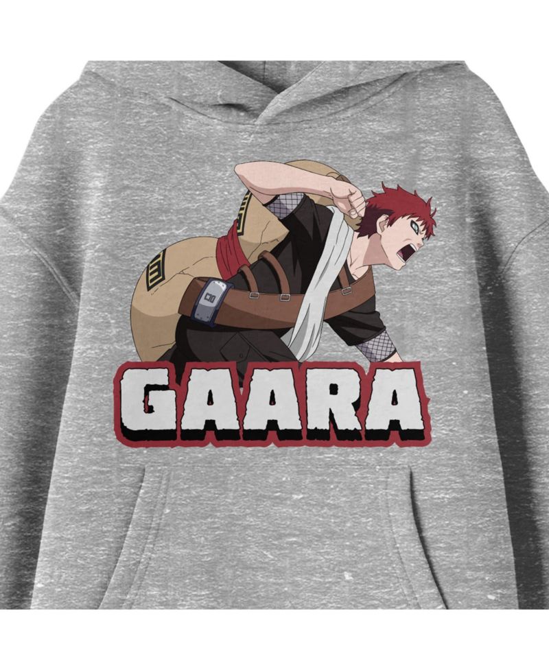 Classic Gaara Character in Action Pose Youth Athletic Heather Hoodie-XS