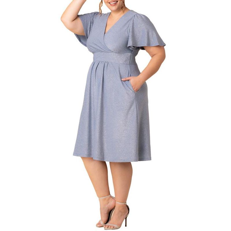 Plus Size Crystal Cove Cocktail Dress with Pockets