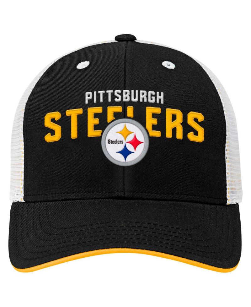 Preschool Black Pittsburgh Steelers Core Lockup Trucker Adjustable hat