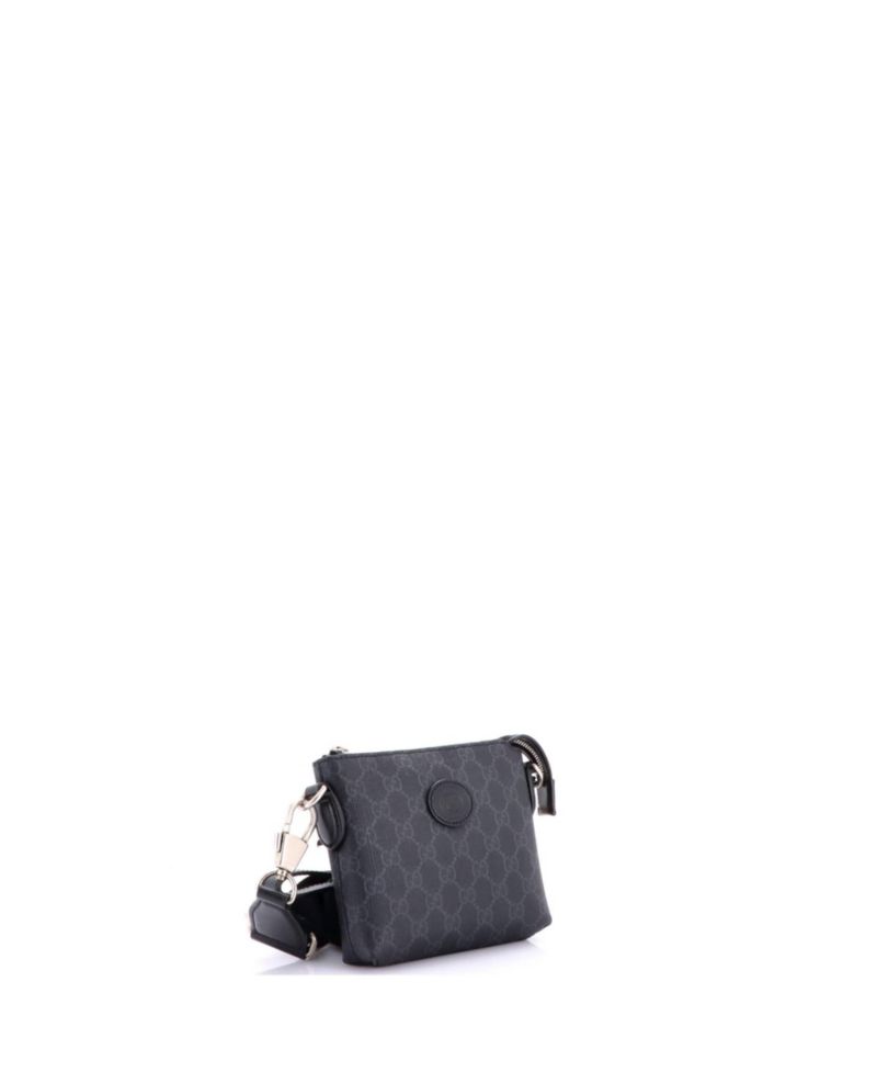 Mini Interlocking G Patch Wristlet Messenger Bag GG Coated Canvas