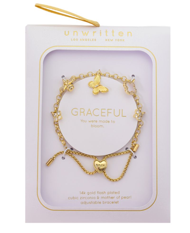 Cubic Zirconia Butterfly Bolo Bracelet