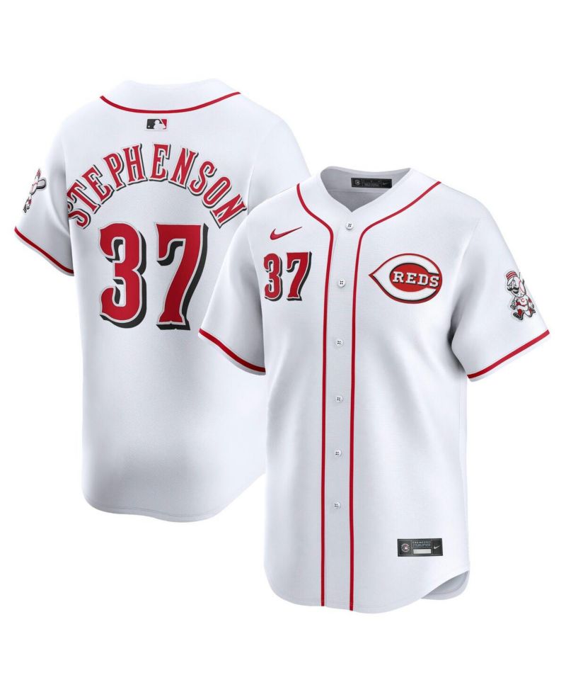 Men's Tyler Stephenson White Cincinnati Reds Home Limited Player Jersey