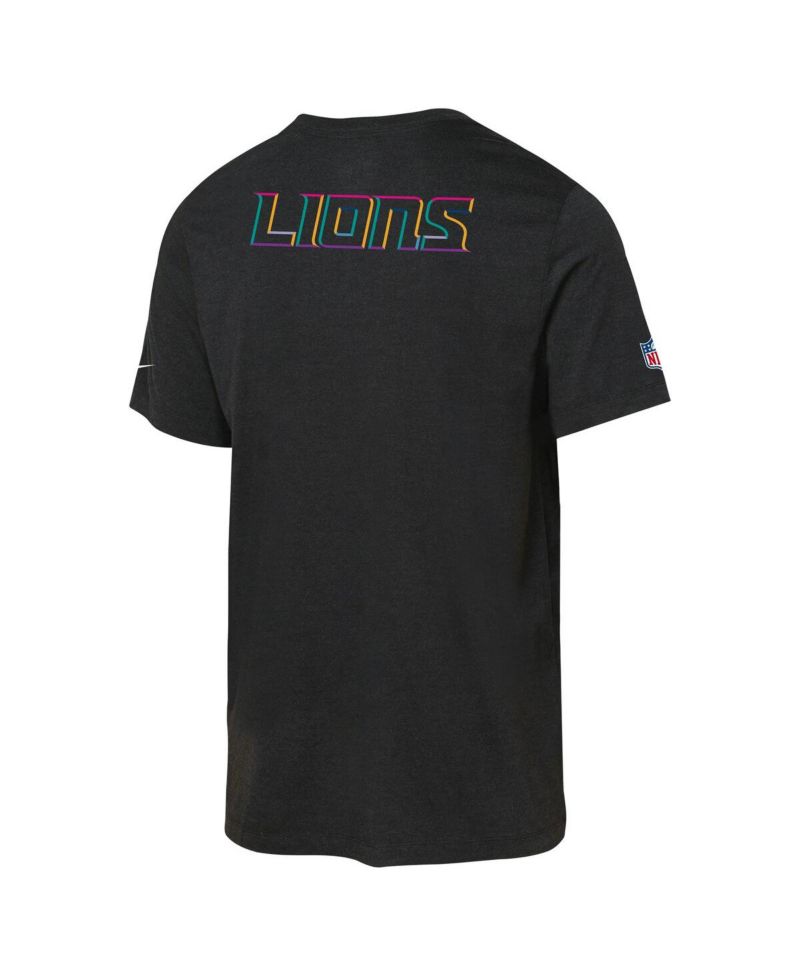 Big Boys and Girls Black Detroit Lions 2025 NFL Crucial Catch Tri-Blend Dri-FIT T-Shirt