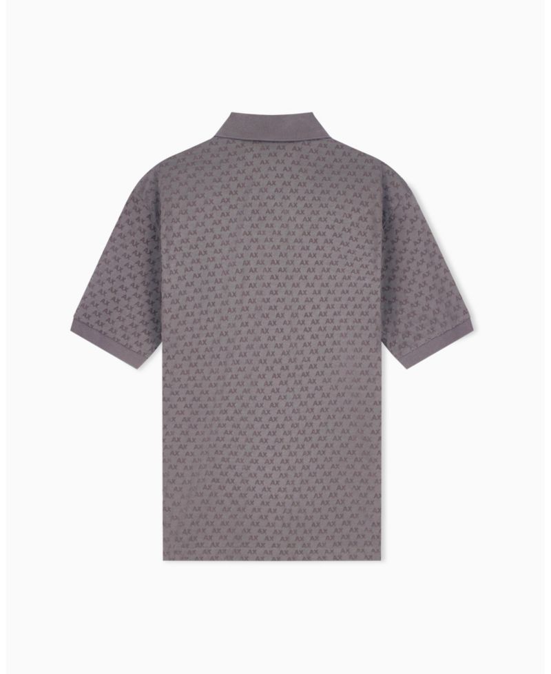 Men's Flocked All Over Logo Polo Shirt