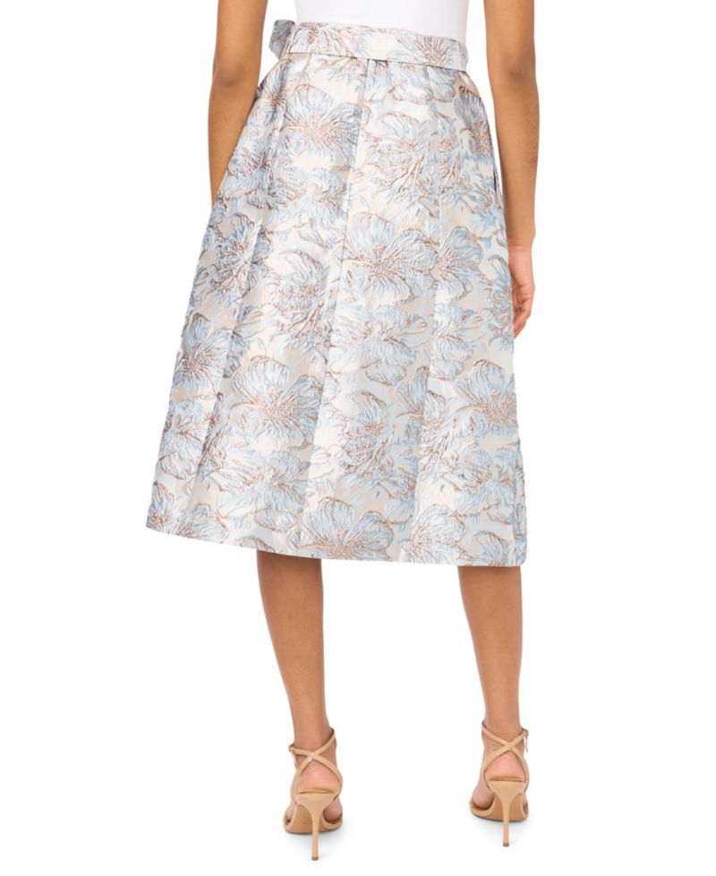 Women's Jacquard A-Line Midi Skirt