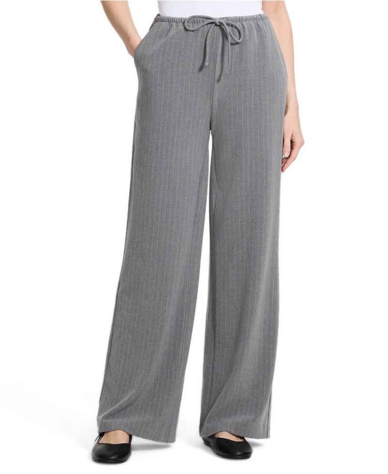 Women's Washable Suiting Mid Rise Wide Leg Pants