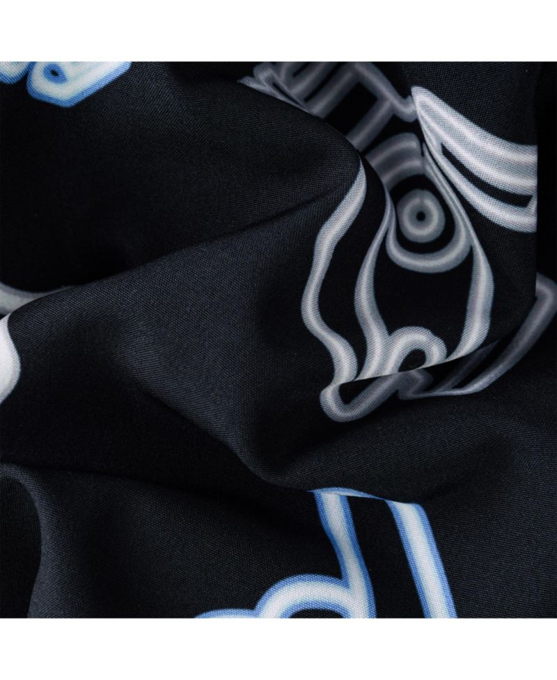 Men's 5.5" Black Detroit Lions The Neon Lined Classic Swim Trunks