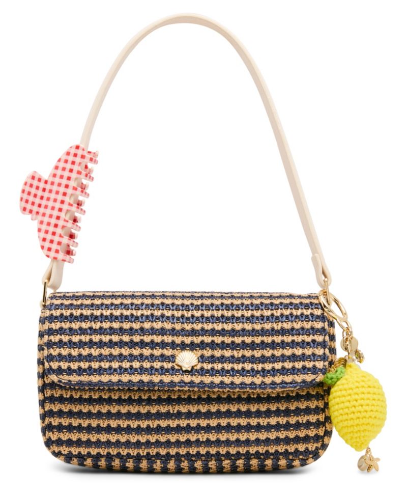 Alanna Straw Small Shoulder Handbag